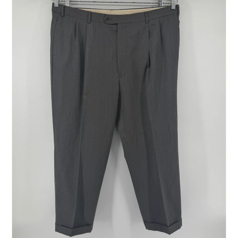 Brooks Brothers Men's Dark Charcoal Dress Pants